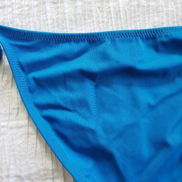 LIPS Brand Bikini Swim Bottoms Blue Side Tie XS - Picture 4 of 6